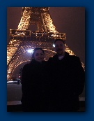 Cal and Lisa at the Eiffel Tower.