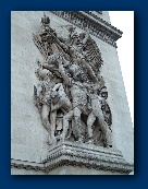 Front right pillar of Arc de Triomphe.