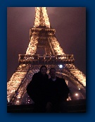 Cal and Lisa at the Eiffel Tower.