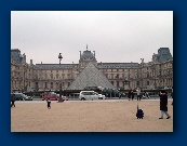 Outside the Louvre.